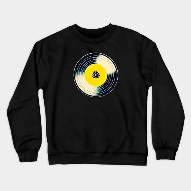45 RPM Vinyl Record Crewneck Sweatshirt by Spindriftdesigns